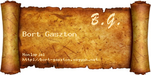 Bort Gaszton névjegykártya